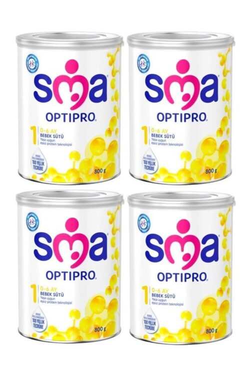 SMA - 800 gr 1 Numara Optipro Bebek Sütü 4'lü