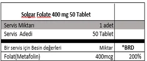 Solgar Folate 400 mg 50 Tablet.webp (6 KB)
