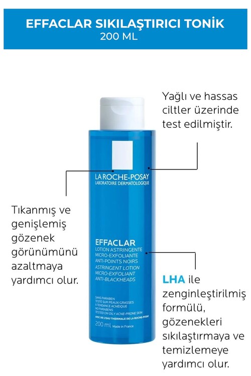 La Roche Posay Akne(sivilce) Bakım Seti | Effaclar Jel 400ml + Effaclar Tonik 200ml + Effaclar Duo (+) 40ml