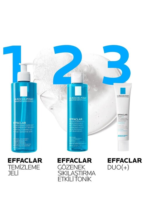 La Roche Posay Akne(sivilce) Bakım Seti | Effaclar Jel 400ml + Effaclar Tonik 200ml + Effaclar Duo (+) 40ml