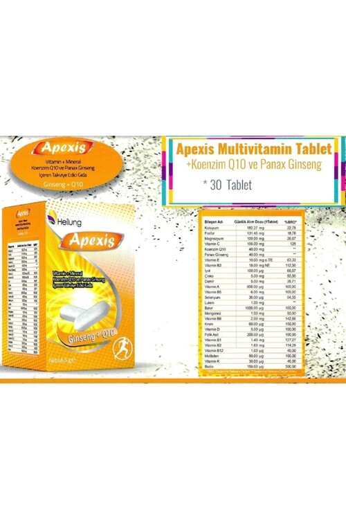 Apexis Multi Vitamin Mineral Ginseng 10 30 Tablet