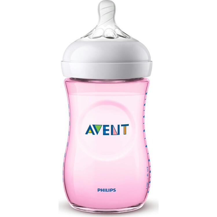 Avent Natural PP Biberon Pembe 260ml 1 Ay+