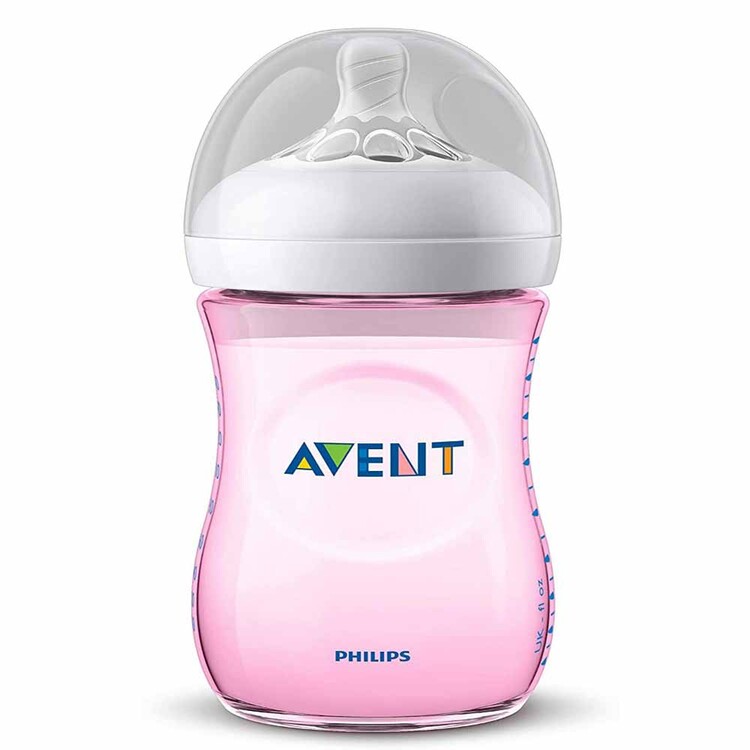 Philips Avent - Avent Natural PP Biberon Pembe 260ml 1 Ay+