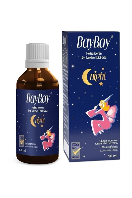 BayBay - Baybay Night Melisa Papatya Içeren Damla 50 ml Şiş