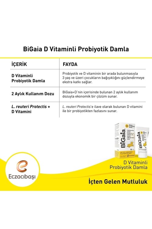 BiGaia Probiyotik Ve D Vitaminli Damla 10 ml