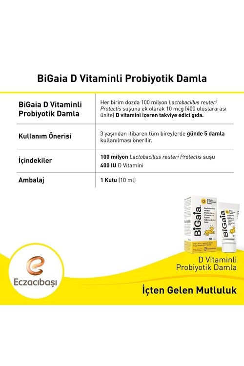 BiGaia Probiyotik Ve D Vitaminli Damla 10 ml