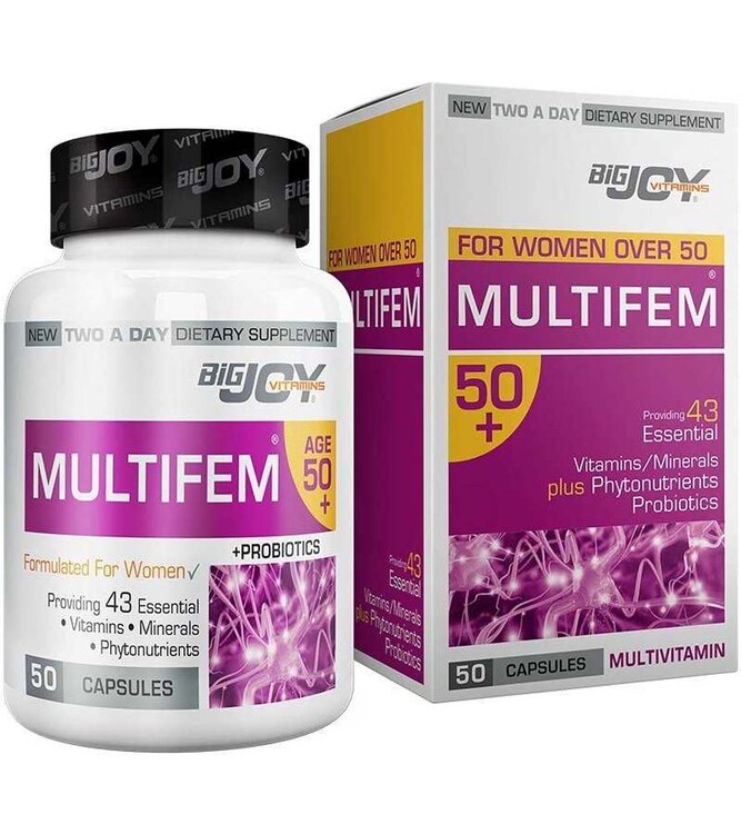 Bigjjoy - Bigjoy Vitamins Multifem 50+ Multivitamin 50 Kapsü