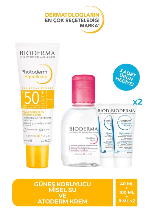 Bioderma - Bioderma Photoderm Krem 40 ml Sensibio Misel Su ve Atoderm Krem Hediyeli!