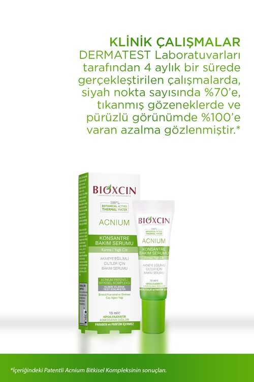 Bioxcin Acnium Konsantre Bakım Serumu 15 ml