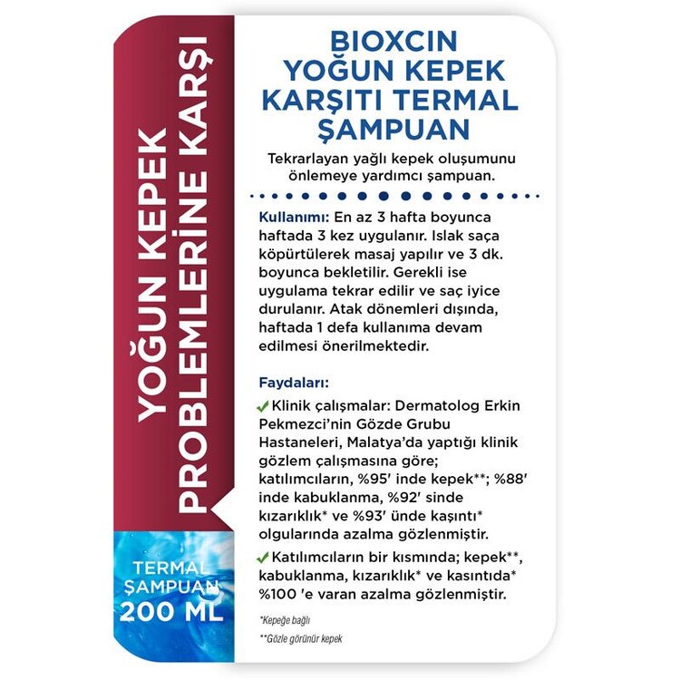 Bioxcin Aqua Thermal Yoğun Kepek Karşıtı Şampuan D