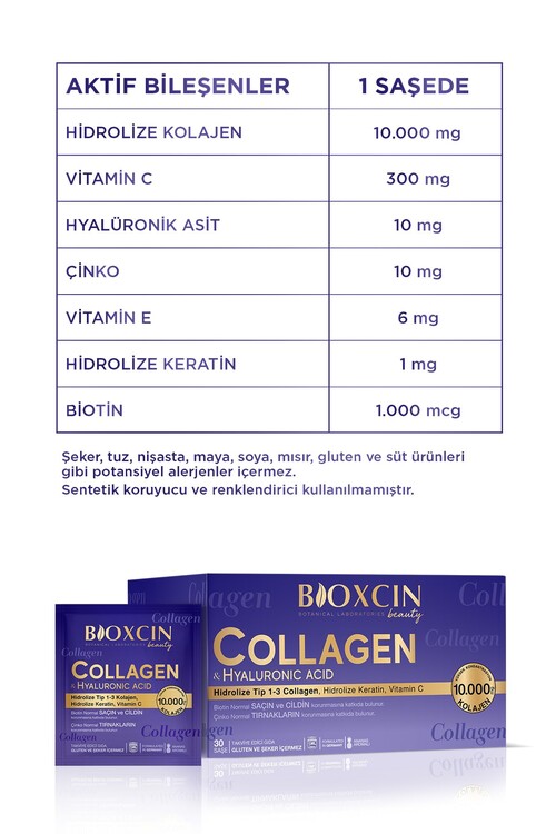 Bioxcin Beauty Collagen Toz 30 Saşe X 10.000 Mg Ti