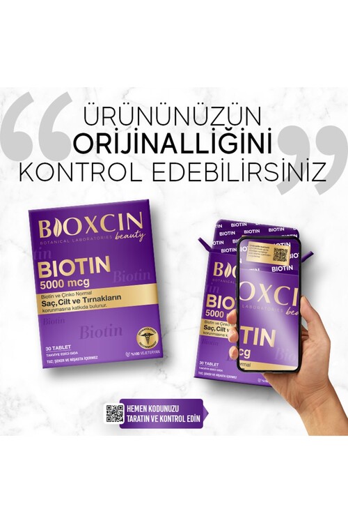 Bioxcin Biotin 5.000 Mcg 30 Tablet - Biotin + Çink