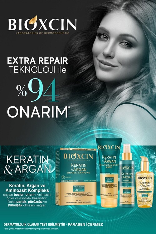 Bioxcin Keratin Argan Onarıcı Saç Bakım Kremi 250 