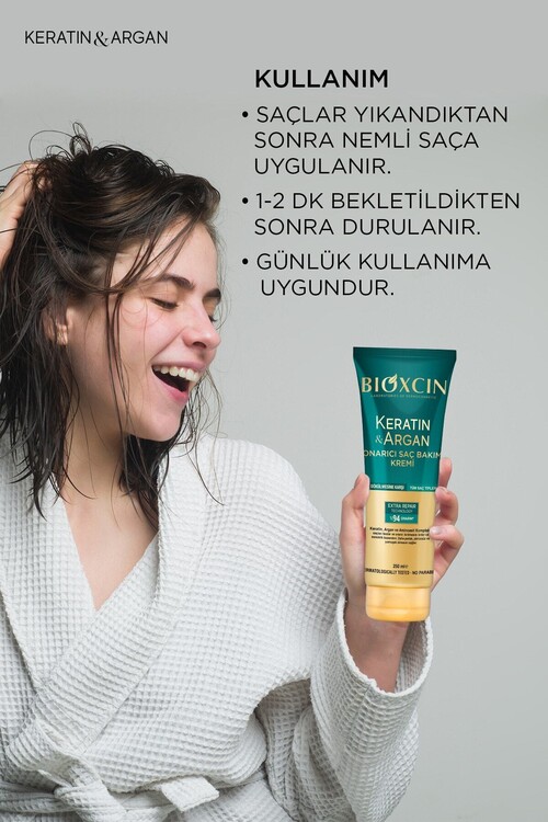 Bioxcin Keratin Argan Onarıcı Saç Bakım Kremi 250 