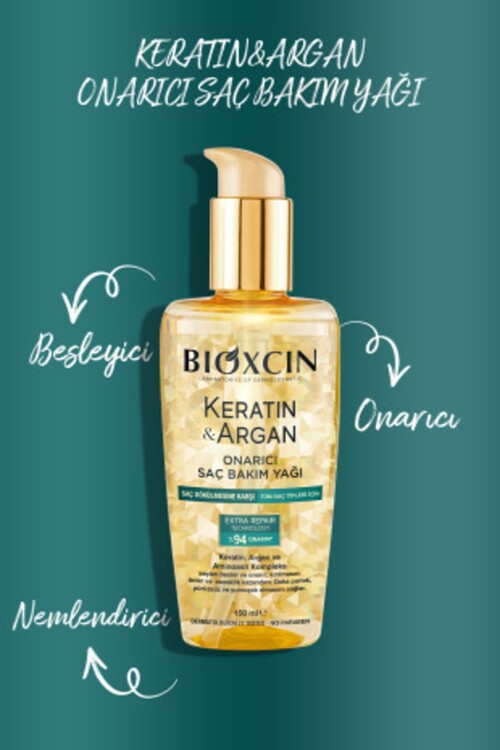 Bioxcin Keratin & Argan Onarıcı Saç Bakım Yağı 150