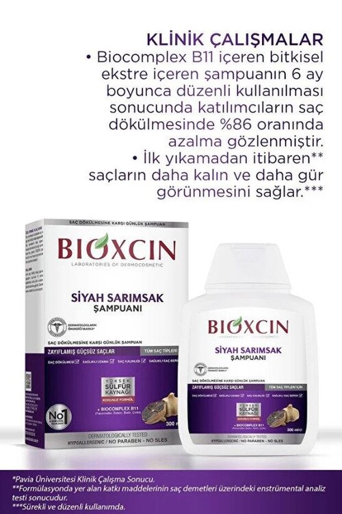 Bioxcin Quantum Saç Dökülmesine Karşı Siyah Sarıms