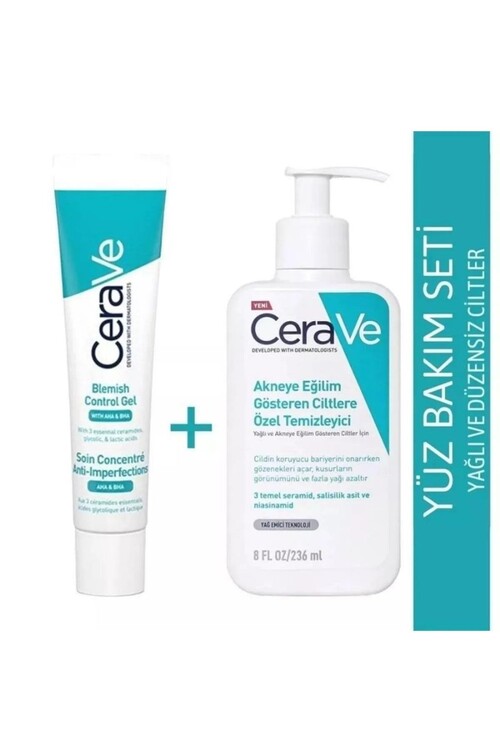 CeraVe - Cerave Akneye Eğilim Gösteren Ciltler Için Yüz Bakım Seti