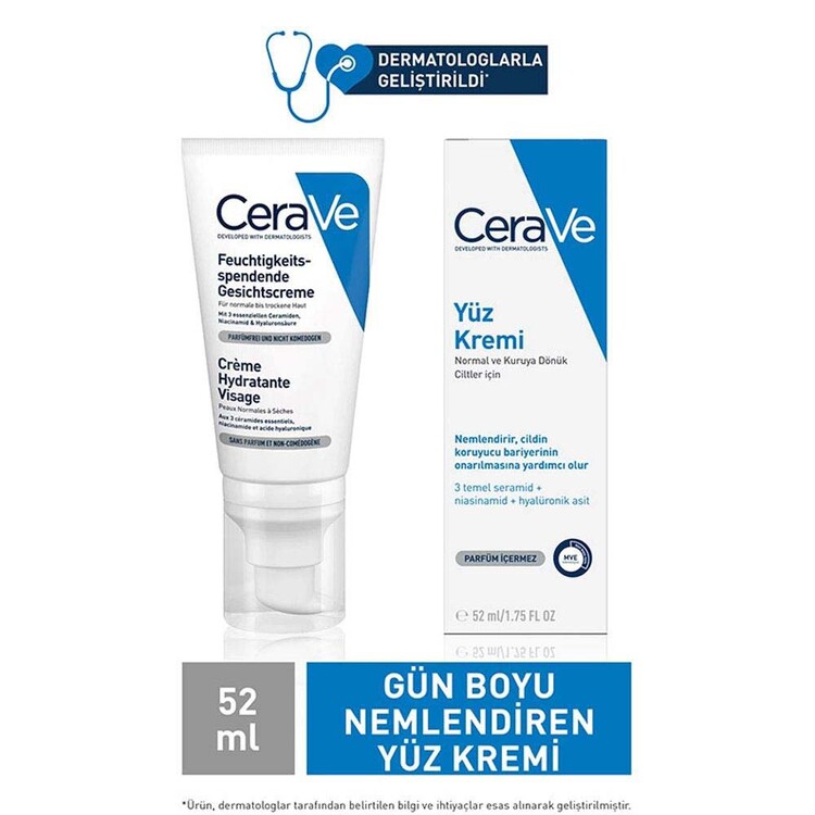 Cerave Nemlendirici Yüz Kremi 52 ml