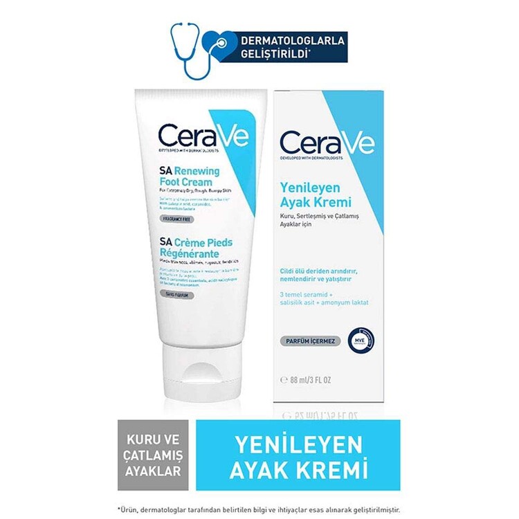 Cerave SA Regenerierende Fubcreme Kuru Sertleşmiş 