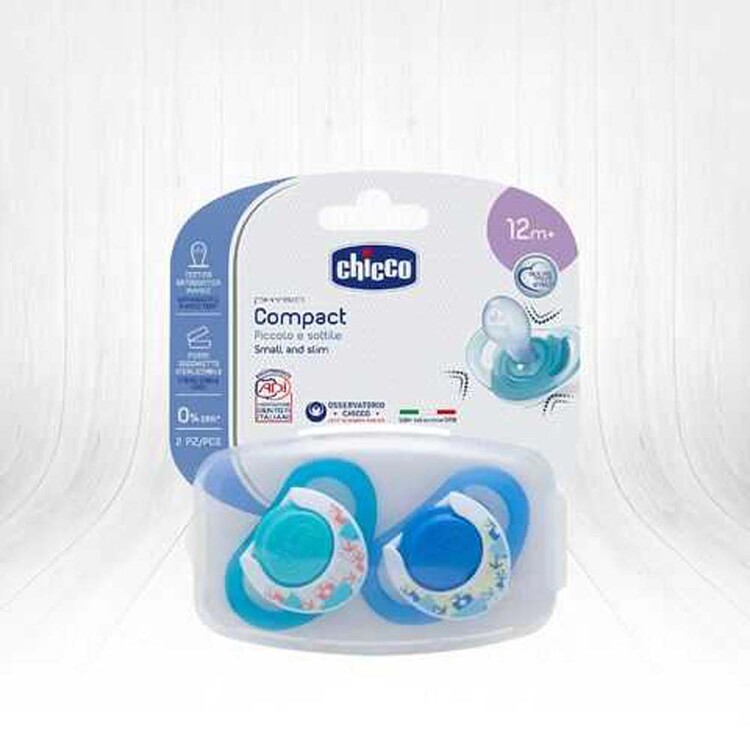 Chicco - Chicco Physio Silikon Emzik 12 Ay + 2li - Erkek