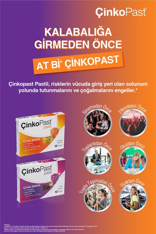 Çinkopast C Vitamini Ihlamur Bal Pastil 12li