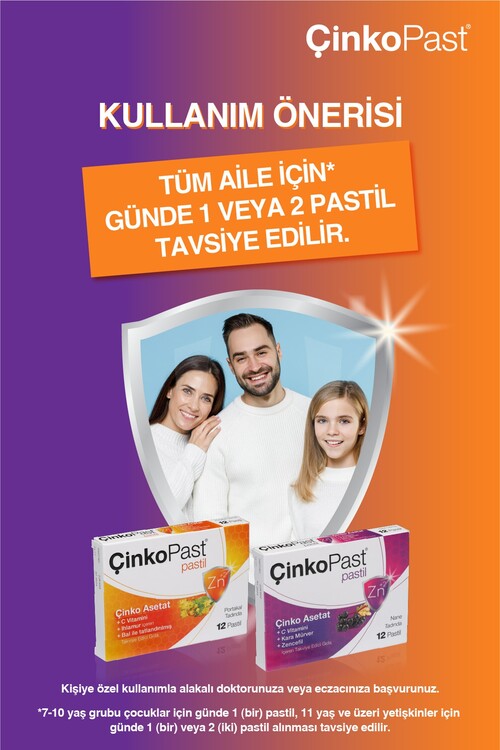 Çinkopast C Vitamini Ihlamur Bal Pastil 12li