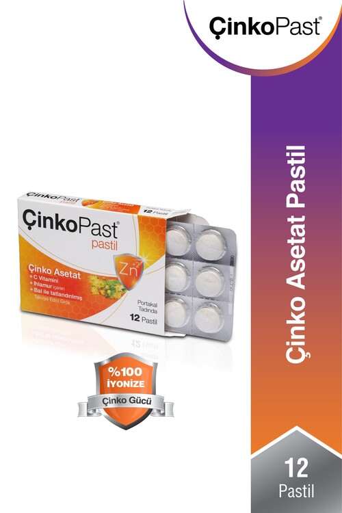 Çinkopast - Çinkopast C Vitamini Ihlamur Bal Pastil 12li