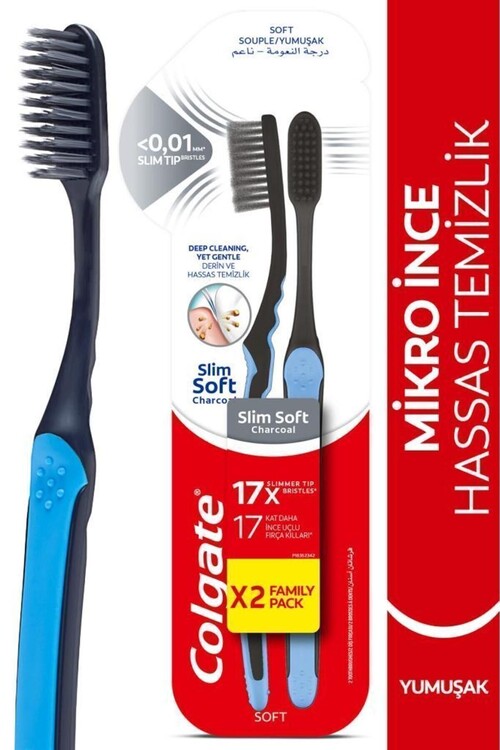 Colgate Mikro Ince Charcoal Diş Fırçası 1+1