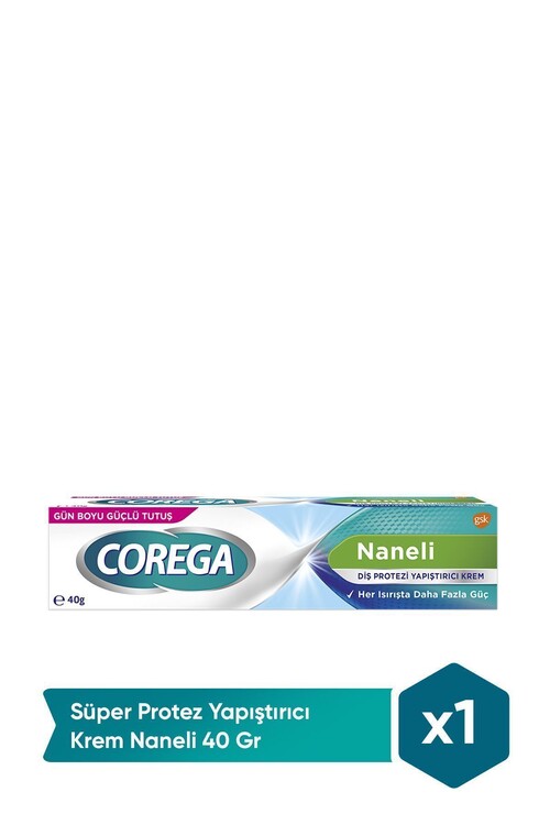 Corega Süper Protez Yapıştırıcı Krem Naneli 40gr