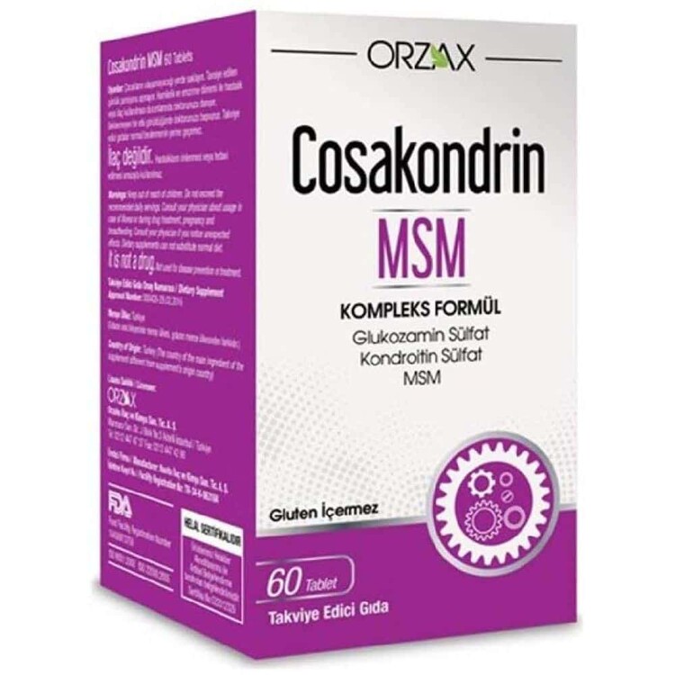 Orzax - Orzax Cosakondrin MSM 60 Tablet