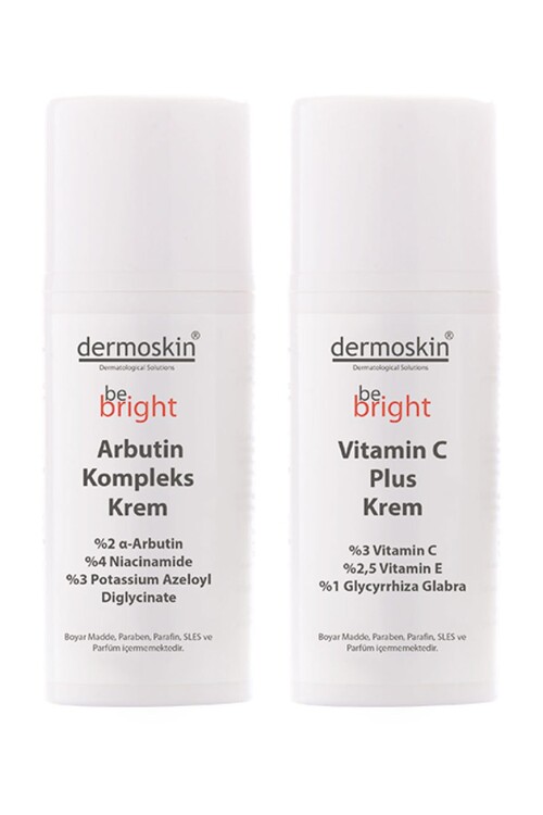 Dermoskin - Dermoskin Be Bright Arbutin Kompleks Krem + Be Bright Vitamin C Plus Krem -2'li Avantaj Paket