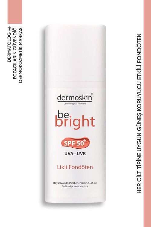 Dermoskin - Dermoskin Be Bright SPF50+ Fondöten Medium 33 ml
