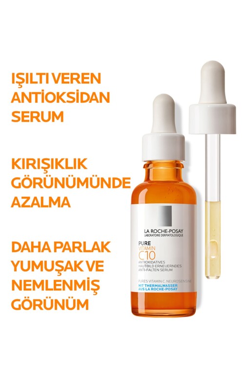 La Roche Posay Dolgunluk Veren Işıltı Seti C Vitamini Serum 30ml + Hyalu B5 10 ml Serum