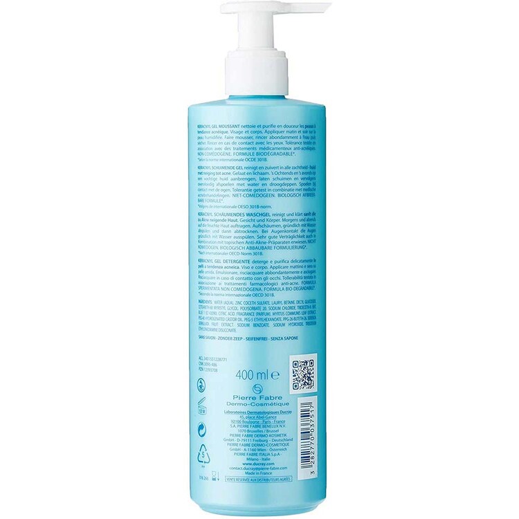 Ducray Keracnyl Gel Moussant 400 ml - Yağlı ve Akn