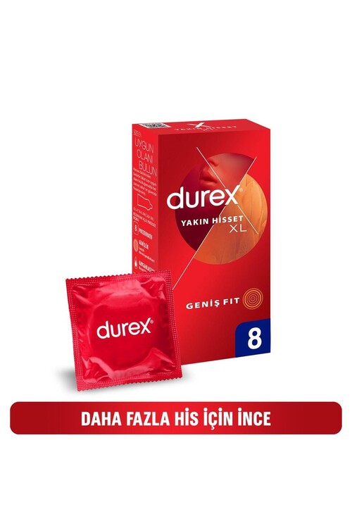 Durex - Durex Yakın Hisse Prezervatif xLarge Geniş Fit 8li