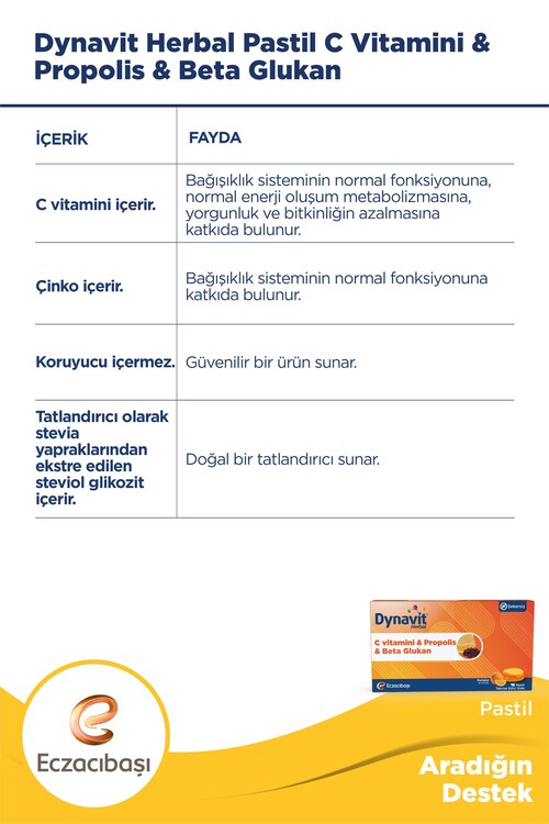 Dynavit Herbal Vitamin C & Propolis pastil
