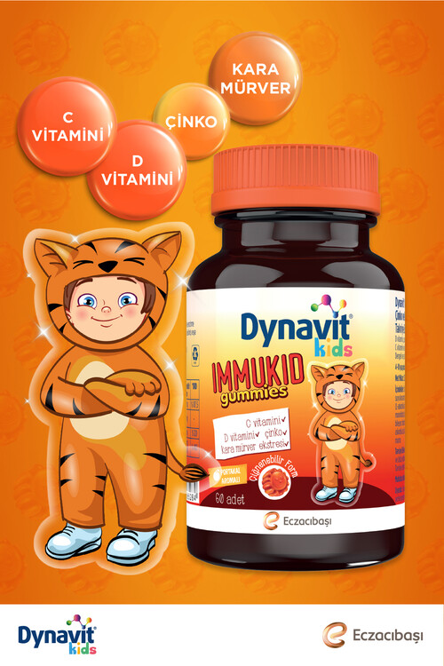 Dynavit Kids İmmukid Gummies 60 Adet Portakallı Çi