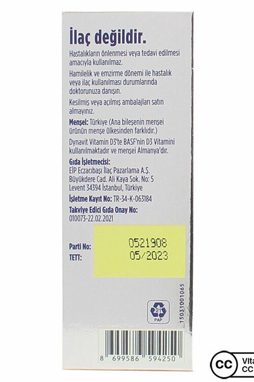 Dynavit Vitamin D3 1000 Iu 20 ml Sprey