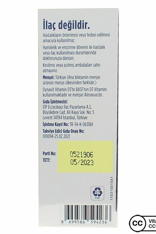 Dynavit Vitamin D3 400ıu Sprey 20ml