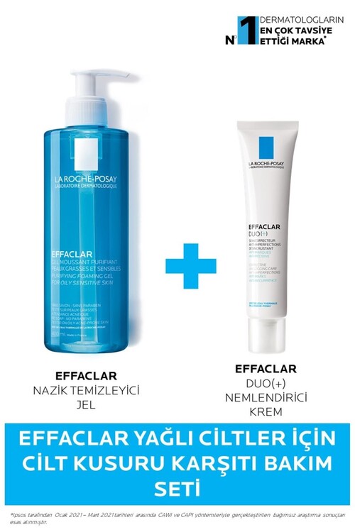 La Roche Posay - Effaclar Yağlı Ciltler İçin Cilt Kusuru Karşıtı Bakım Seti GLB20200225012