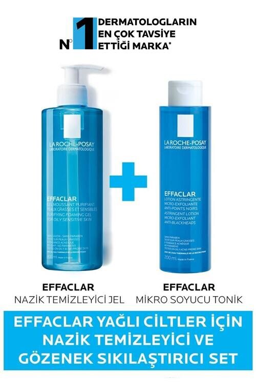 La Roche Posay - La Roche Posay Effaclar Yağlı Ciltler Için Nazik Temizleyici Ve Gözenek Sıkılaştırıcı Set