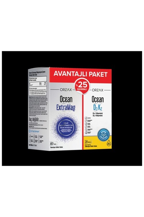 Extramag 60 Tablet + Ocean D3 K2 20 ml %25 Kofre