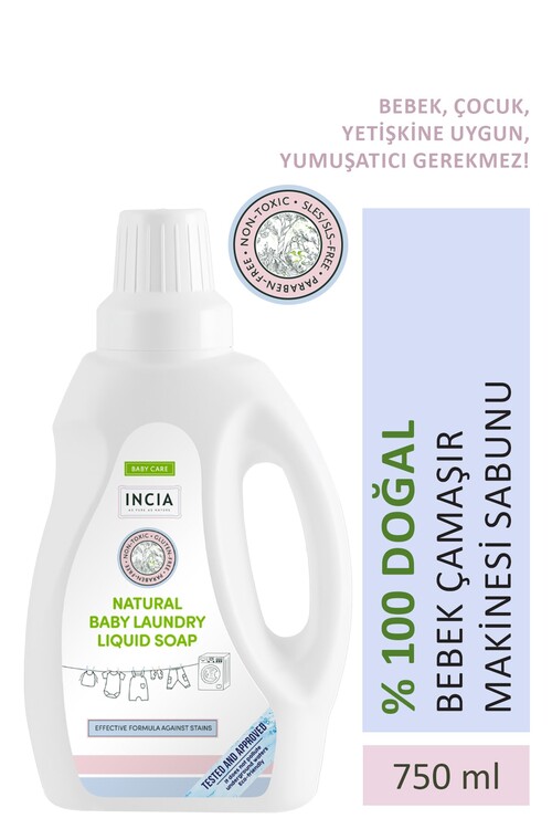 Incia - Incia %100 Doğal Bebek Çamaşır Sabunu 750ml