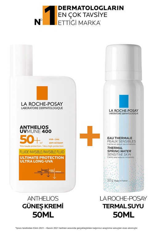 La Roche Posay - La Roche-posay Güneş Bakım Seti:anthelios Uvmune Yüz Güneş Kremi 50ml&termal Su 50ml