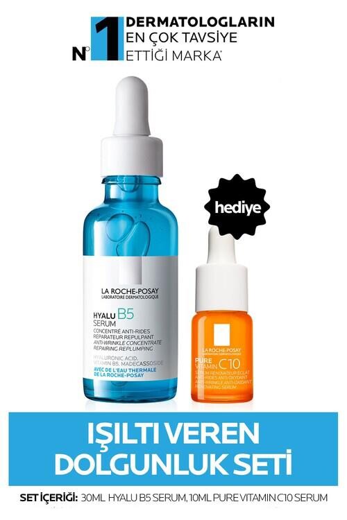 La Roche Posay - La Roche-posay Işıltı Veren Dolgunluk Seti: Hyalu B5 Serum 30 Ml&c Vitamini Serum 10 Ml