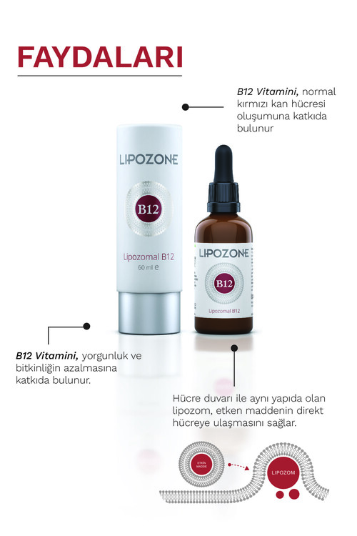 Lipozone Lipozomal Vitamin B12 60 ml Damla