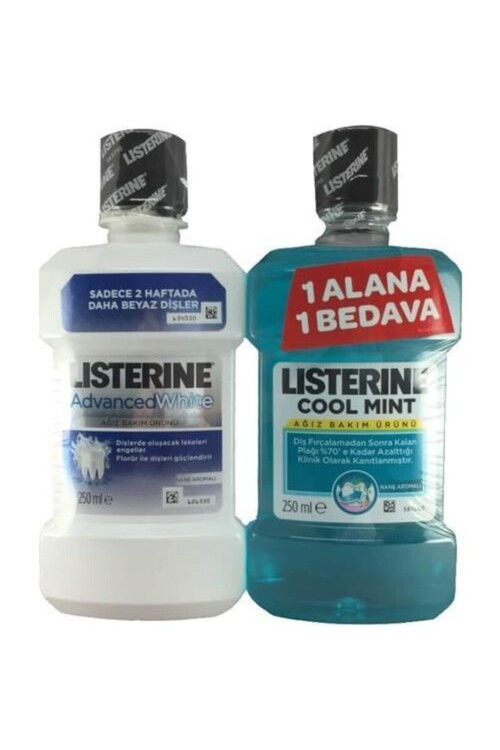 Listerine - Listerine Advanced White 250 ml+ Cool Mint 250ml