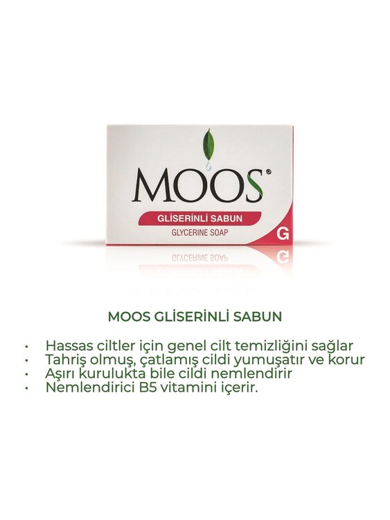 Moos 5'li Doğal Sabun Seti (İyotlu, Papatyalı, Çay Ağacı Yağlı, Gliserinli, Kükürtlü)