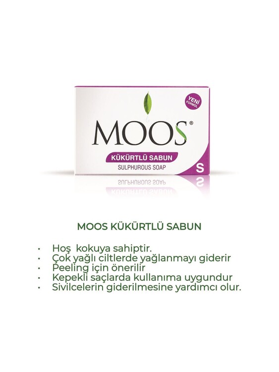 Moos 5'li Doğal Sabun Seti (İyotlu, Papatyalı, Çay Ağacı Yağlı, Gliserinli, Kükürtlü)