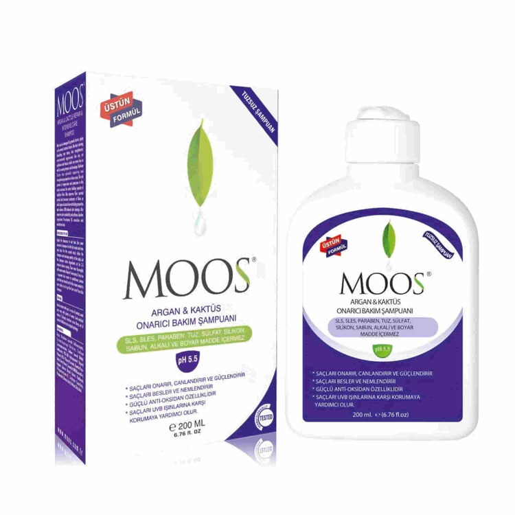 Moos Argan ve Kaktüs Onarıcı Bakım Şampuanı 200 ml